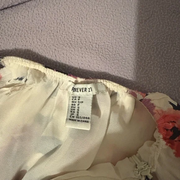 Forever 21 Floral Dress with Pink and Purple Accents - Picture 4 of 4